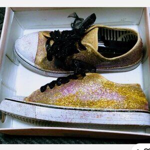 Glitter Sneakers; Birthday, Special Occasion, Bachelorette Parties, small sz 8